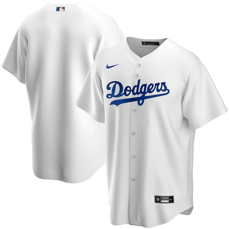 Mens Los Angeles Dodgers Nike White Home Replica Team MLB Jerseys->los angeles dodgers->MLB Jersey